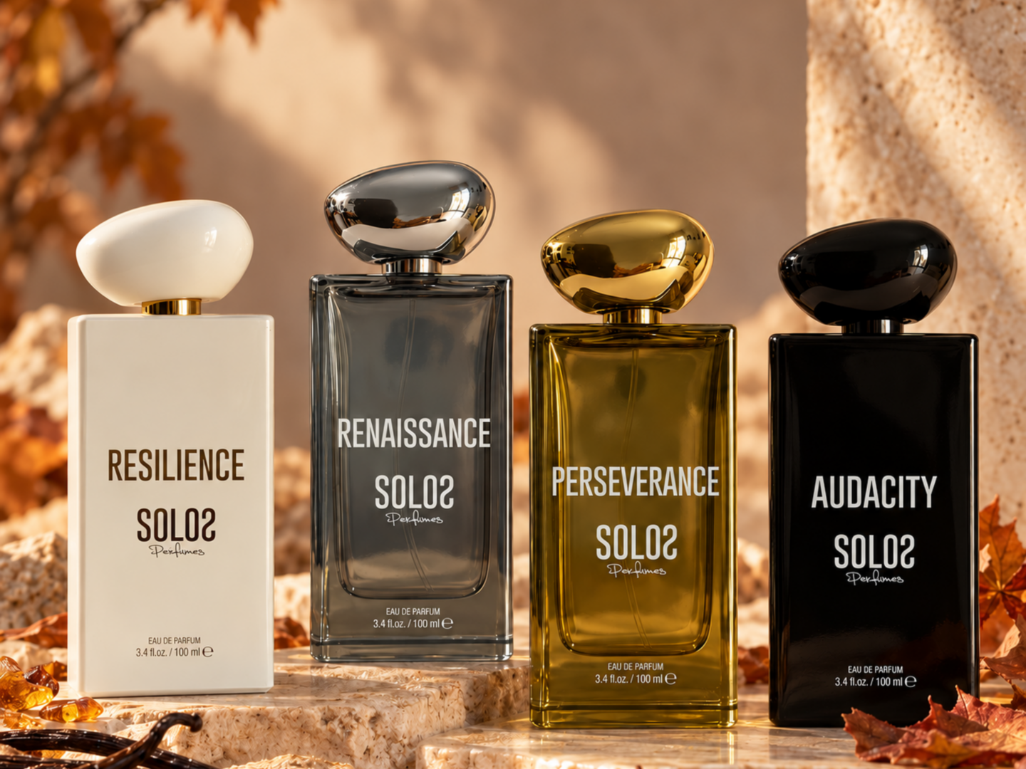 Best niche perfumes for fall: Resilience and Perseverance by Solos Perfumes with warm amber and vanilla notes